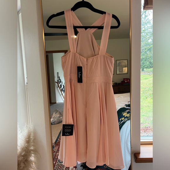 Lulu’s forevermore blush pink skater dress - Picture 5 of 5